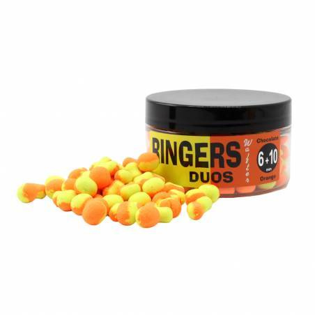 Ringers Duos Wafters Chocolate Orange 6/10 mm Orange Yellow
