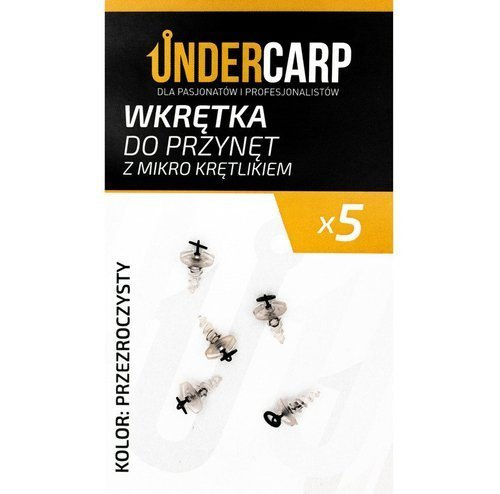 Undercarp Wkrętka do przynęt z mikro krętlikiem - przeźroczysta