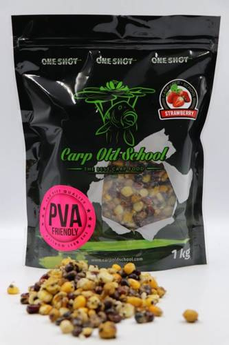 Carp Old School Mix Ziaren do PVA Strawberry 1kg