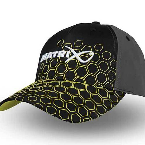 Matrix Hex Print Baseball Cap Black