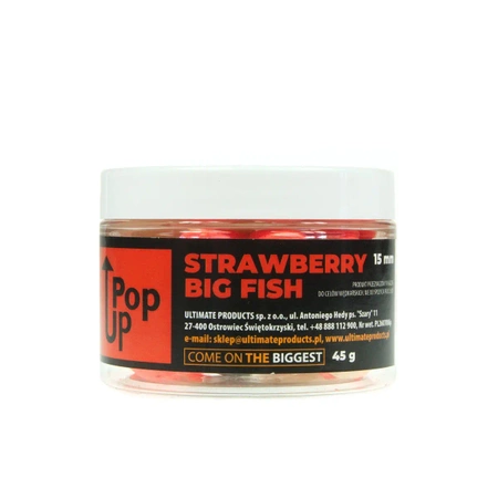 Ultimate Products Strawberry Big Fish One Pop Up White Pink 15mm