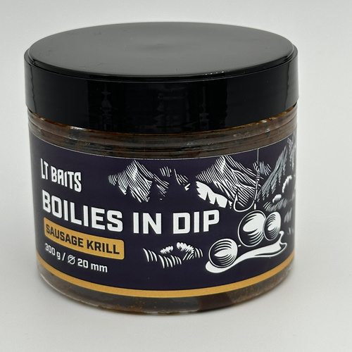 LT Baits Sausage Krill Boilies in Dip 20mm 300gr