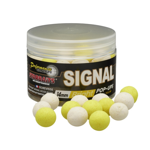 Starbaits Signal Bright Pop Ups White & Yellow 12mm 50g