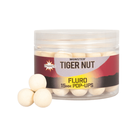 Dynamite Baits Monster Tigernut White Fluro Pop Ups 15mm