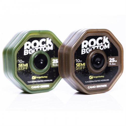 RidgeMonkey Rock Bottom Tungsten Semi Stiff 25lb 10m Camo Green