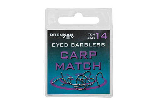 Drennan Eyed Barbless Carp Match Size 14