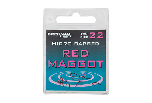 Drennan Micro Barbed Red Maggot size 14