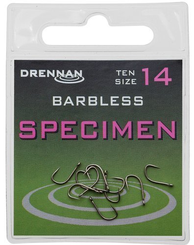 Drennan Specimen Barbless size 14 - Haczyki 10szt.