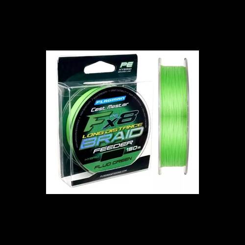 Flagman Cast Master PE FX8 Long Distance Feeder Braid Fluo Green 0.14mm 150m