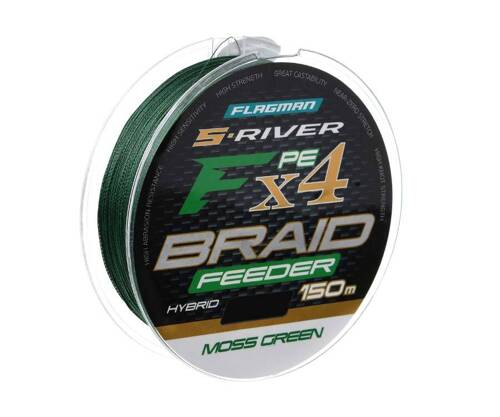 Flagman S-River PE Braid Hybrid F4 Feeder Moss Green 150m