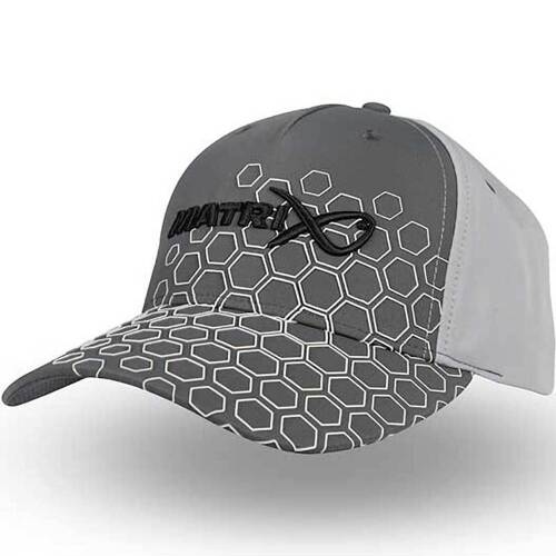 Matrix Hex Print Baseball Cap Grey