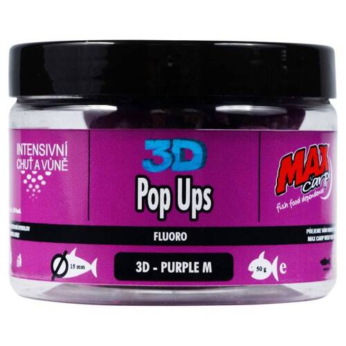 Max Carp Purple M 3D Pop Up Fluoro 15mm 50gr