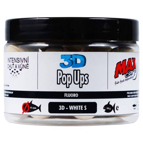 Max Carp White S 3D Pop Up Fluoro 15mm 50gr