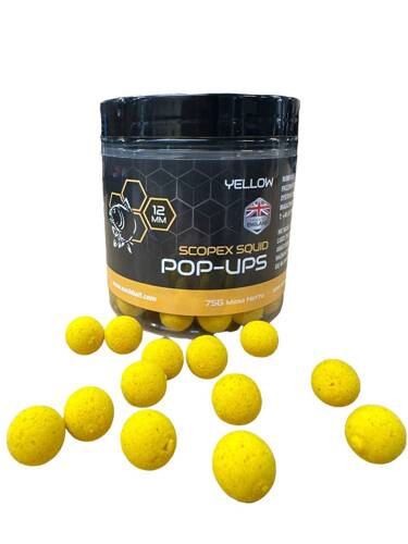 Nash Scopex Squid Yellow Pop Ups 12mm