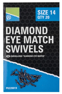 Preston Diamond Eye Match Swivels size 14