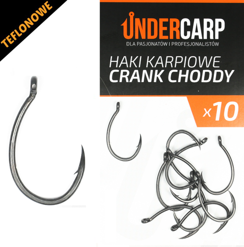 Undercarp Teflonowe haki karpiowe CRANK CHODDY 6