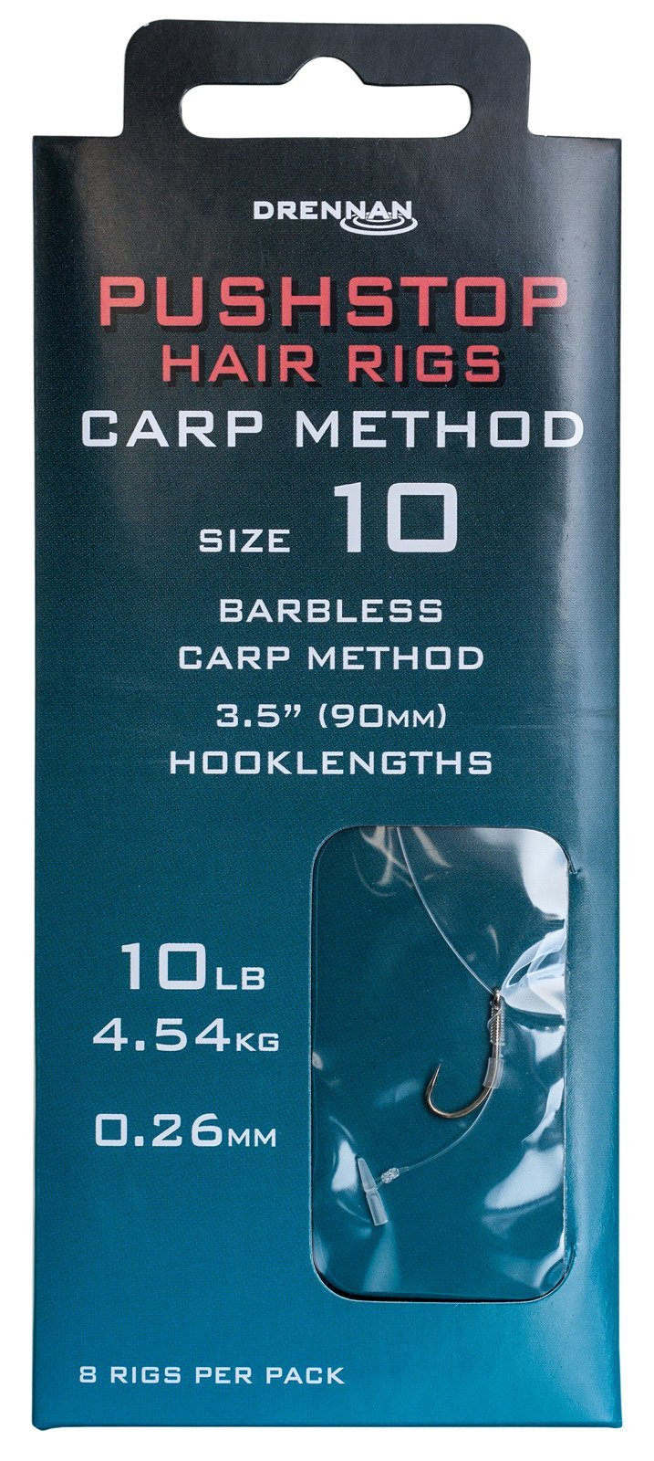 Drennan Pushstop Hair Rigs Carp Method size12 8lb - Przypony 8 szt