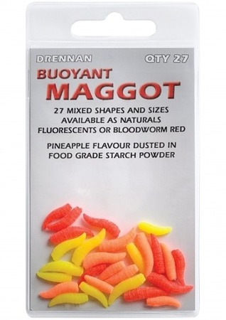 Drennan Buoyant Maggot Fluorescents - Sztuczne robaki fluo 27 szt.