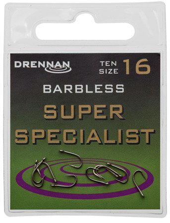 Drennan Super Specialist Barbless size 12 - Haczyki 10 szt.