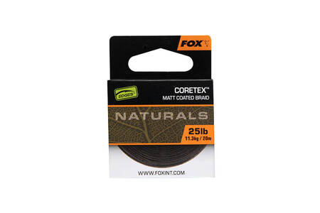 Fox Edges Naturals Coretex Matt Coated Braid 25lb 20m