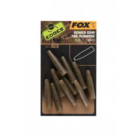 Fox Edges Power Grip Tail Rubbers size 7 Camo