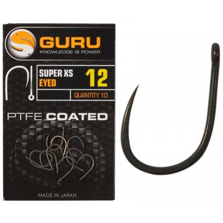 Guru Super X-Strong Carp Eyed Size 10 PTFE Coated