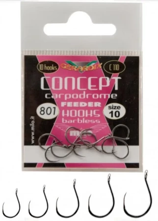 Milo Concept Feeder Hooks Barbless size 12