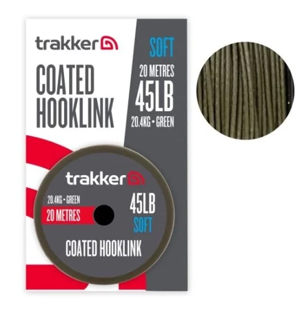 Trakker Soft Coated Hooklink Green 45lb 20m