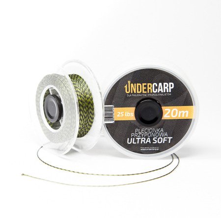 Undercarp Plecionka przyponowa ULTRA SOFT zielona 25 lbs 20m