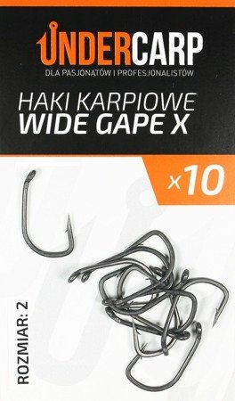 Undercarp Teflonowe haki karpiowe WIDE GAPE X 2