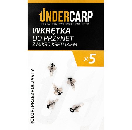 Undercarp Wkrętka do przynęt z mikro krętlikiem - przeźroczysta